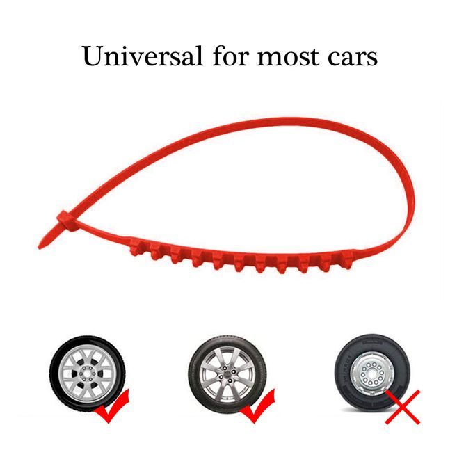 Universal Emergency Car Anti-skid Snow Chain Zip Tie Kit