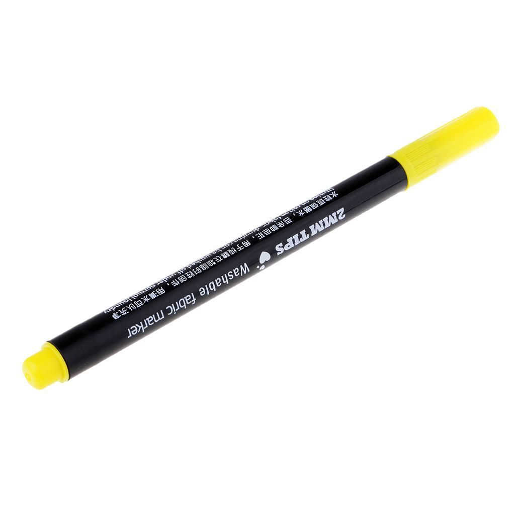 2mm T-Shirt Washable Fabric  Marker Pen Textile Clothes Yellow