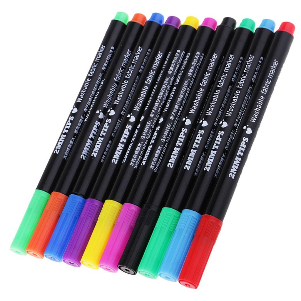 2mm T-Shirt Washable Fabric  Marker Pen Textile Clothes Yellow