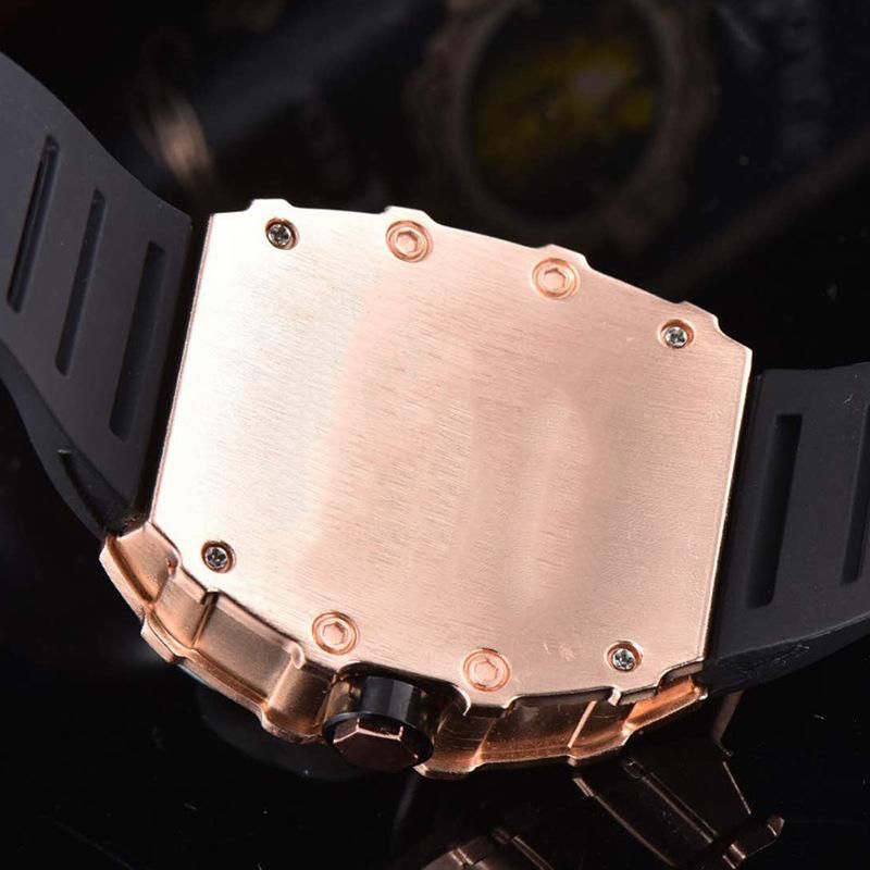 Factory direct supply European and American foreign trade hollow ghost head watch Richard Bull business quartz men's watch 14