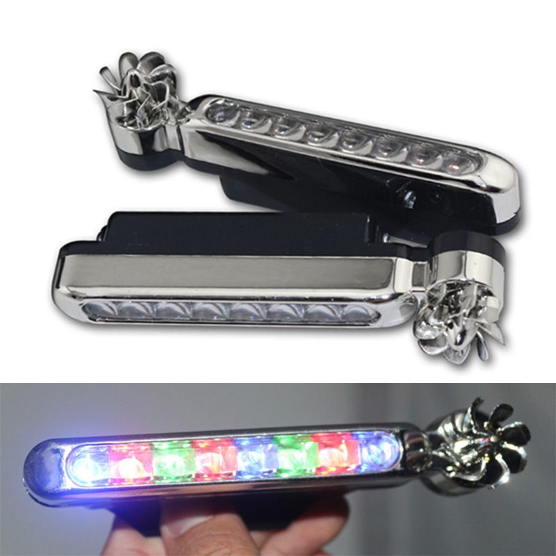 2Pcs Universal Wind Energy Car Daytime Running Lights 8 LED