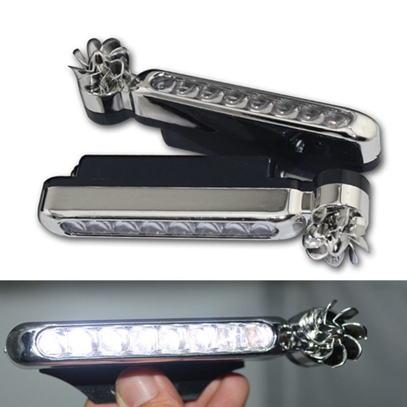 2Pcs Universal Wind Energy Car Daytime Running Lights 8 LED