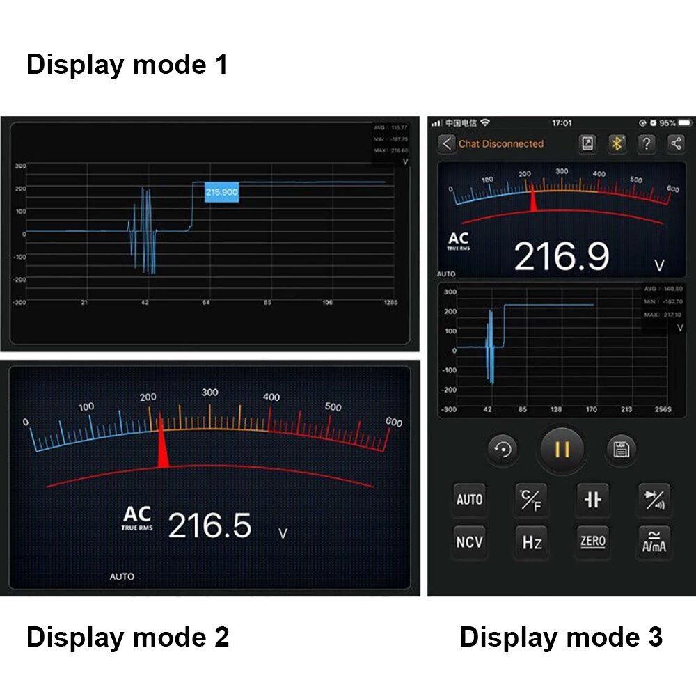 BSIDE ZT-300AB Digital Multimeter Wireless Technology
