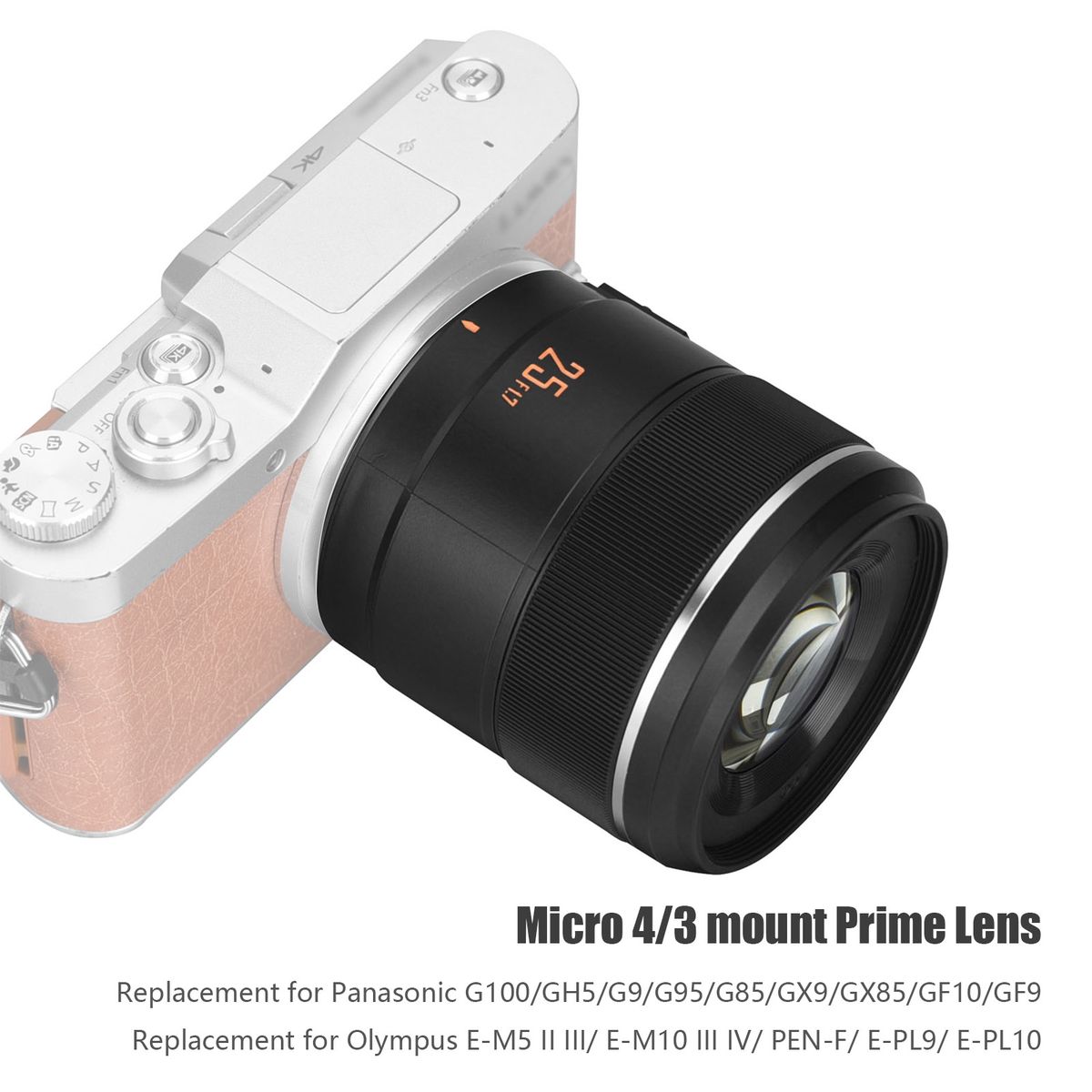 YN25mm F1.7M Camera Prime Lens Auto/ Manual Focus