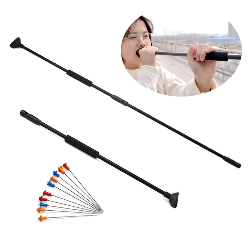 39'' Blow Gun With Junction Tube And 10pcs Metal Needles/Darts Outdoor Games Decompression Toy Exercise Lung Capacity