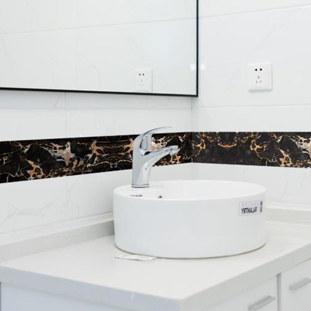 1 Roll Tile Sticker 10x200cm Pvc Marble Self 3D Adhesive Bathroom Kitchen Wall Stair Floor Border Tile Sticker-Type 1