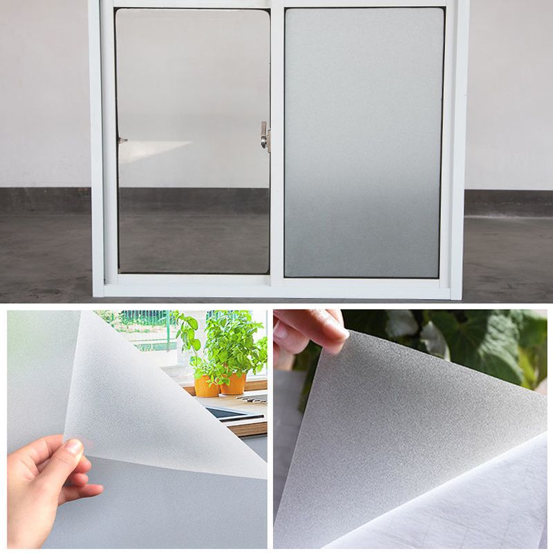 Frosted Window Film Waterproof Self Adhesive GlPrivacy Sticker For Kitchen Bedroom Office Window Decal For Glass-Pure Frosted