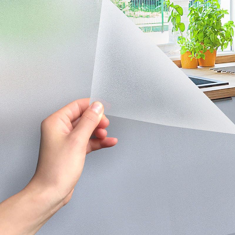 Frosted Window Film Waterproof Self Adhesive GlPrivacy Sticker For Kitchen Bedroom Office Window Decal For Glass-Pure Frosted