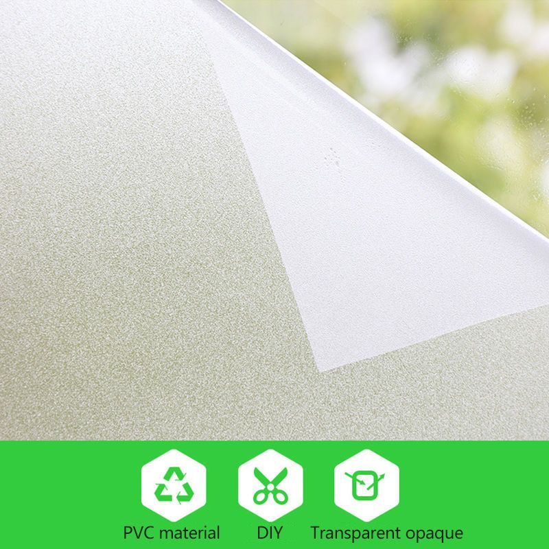 Frosted Window Film Waterproof Self Adhesive GlPrivacy Sticker For Kitchen Bedroom Office Window Decal For Glass-Pure Frosted