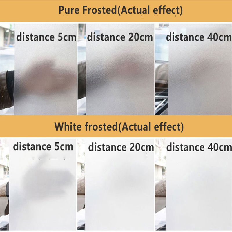 Frosted Window Film Waterproof Self Adhesive GlPrivacy Sticker For Kitchen Bedroom Office Window Decal For Glass-Pure Frosted