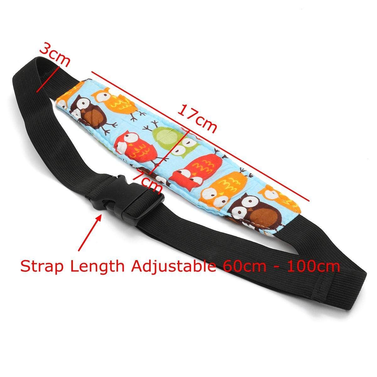 2pcs Baby Car Seat Sleep Head Children Travel Safety Adjustable Strap Belt Blue Olw Birds