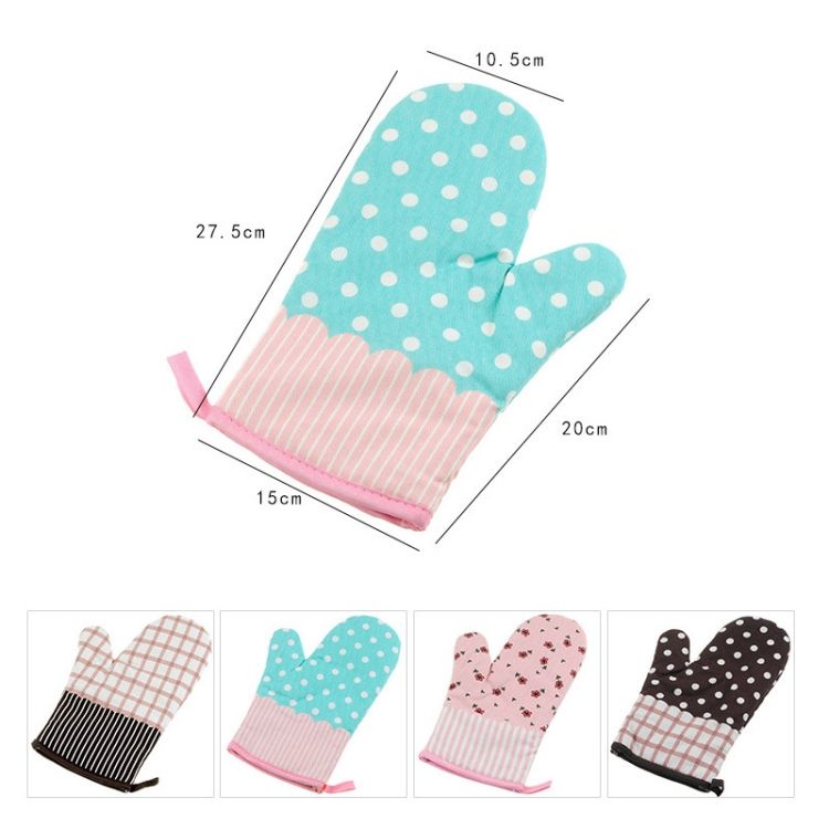 Thickened Anti-scald Baking Glove Multicolor Delivery 2 PCS