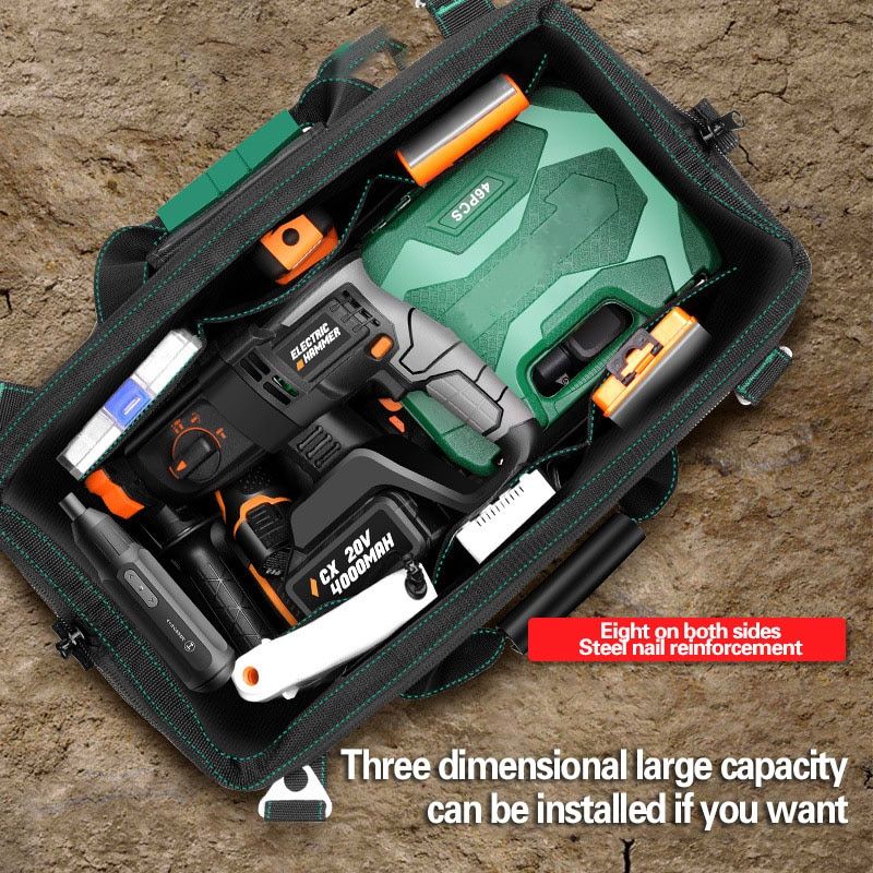 Wear-resistant Oxford Cloth Tool Bag Multi-function Repair Tool Box Hardware Electrician Waist Bag Portable Storage Bag