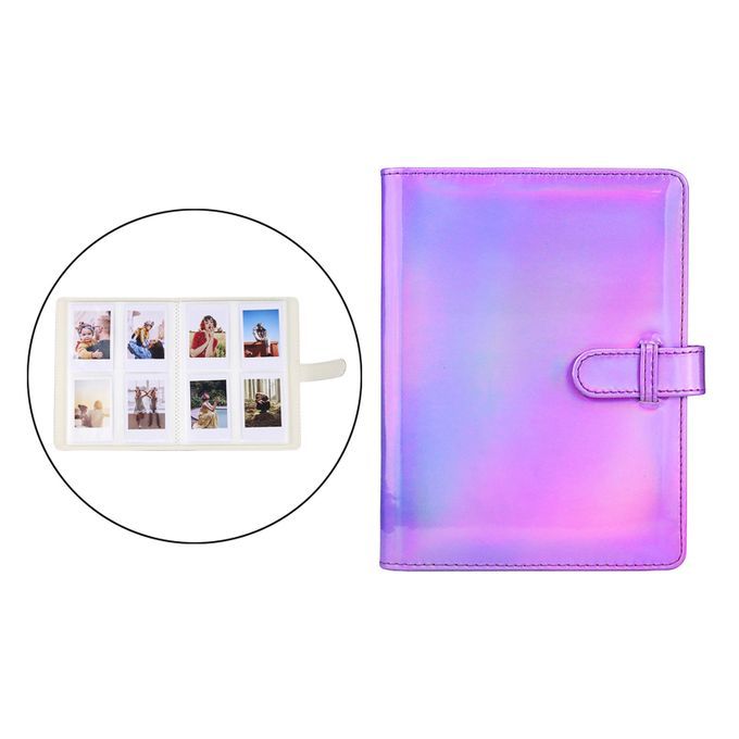 128 Pockets Mini Camera Photo Album Book Card Holder For Instax Purple