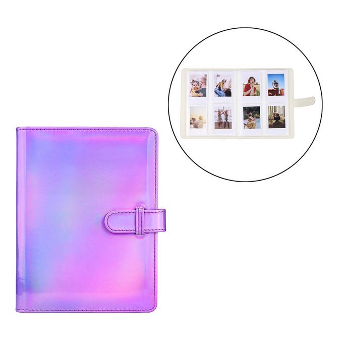 128 Pockets Mini Camera Photo Album Book Card Holder For Instax Purple