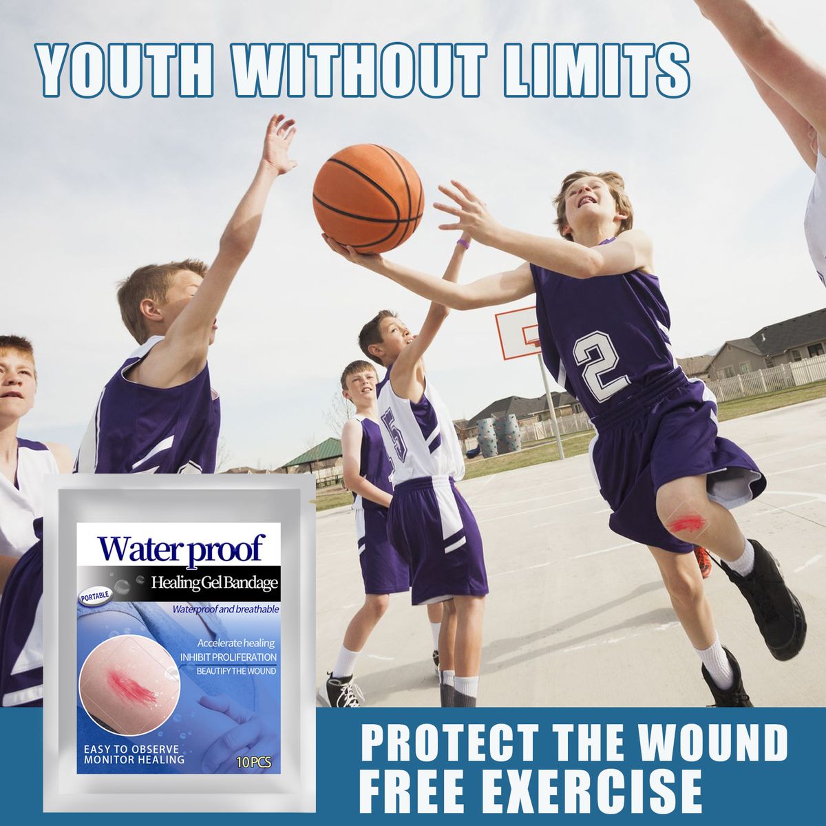 10Pcs Waterproof Healing Bandage Adhesive Protect Wound