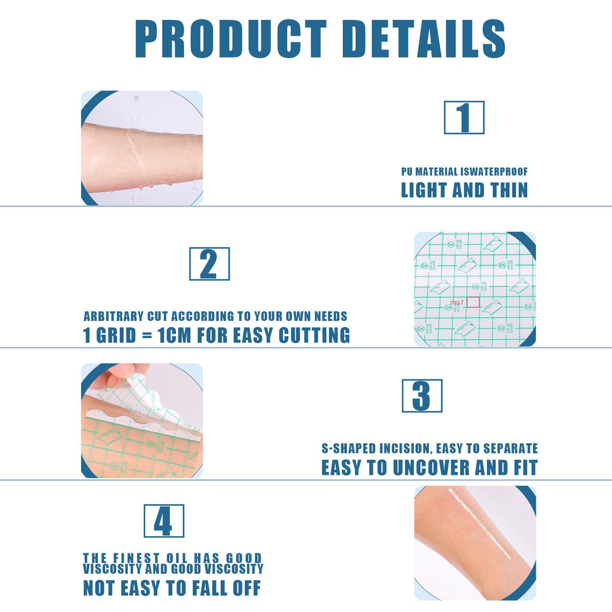 10Pcs Waterproof Healing Bandage Adhesive Protect Wound