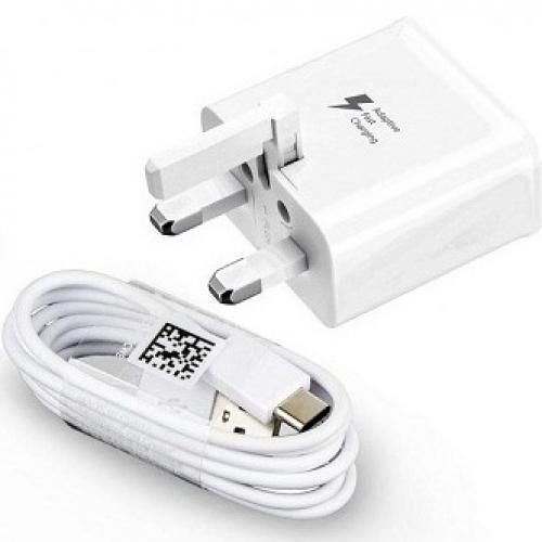 Original Fast Charger And USB Cable For Galaxy Note 4,Note Edge, Galaxy Note 5,S6,S6edge,S6edge+,S7,S7edge,S8,S8plus,GalaxyA10,A20,A30-white