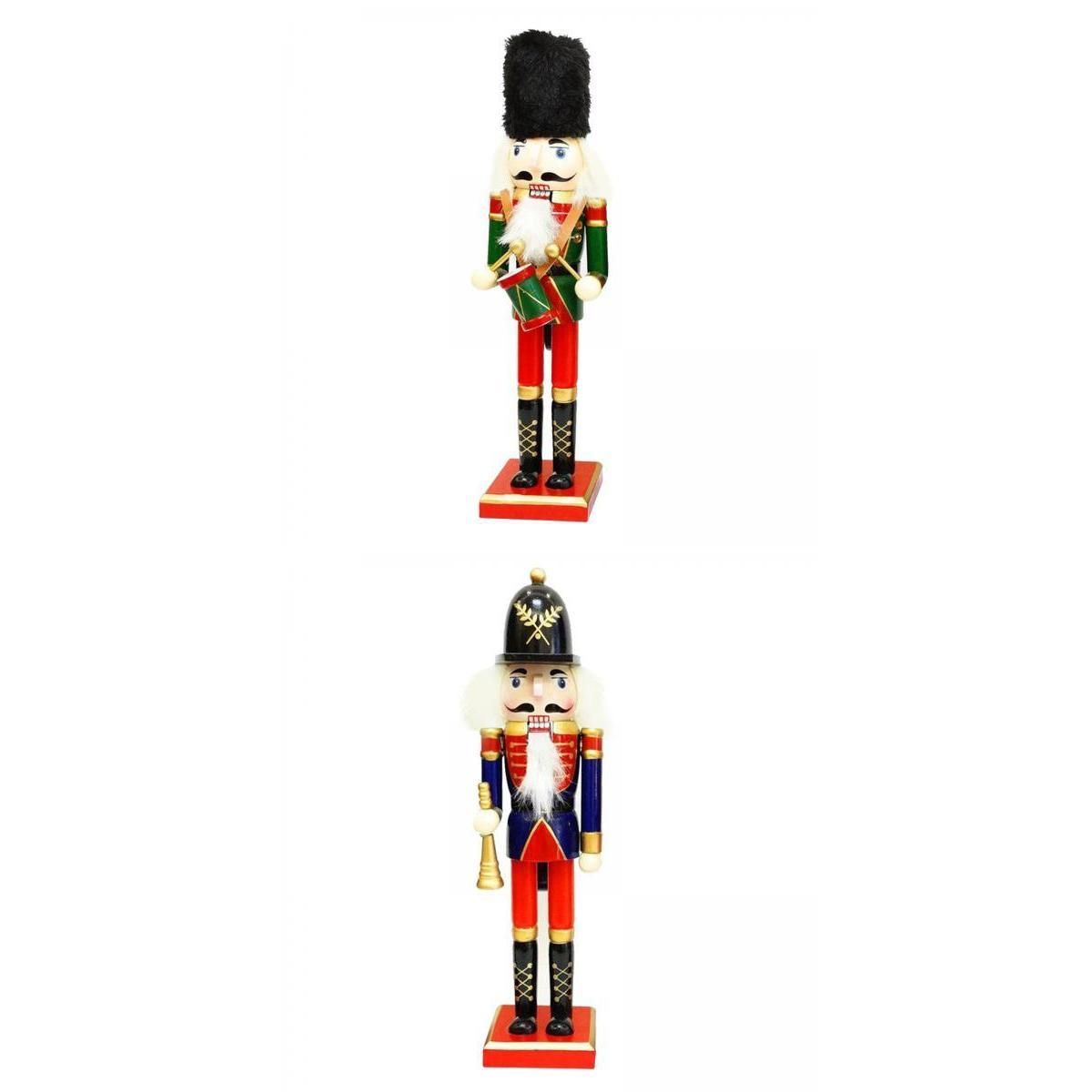 2x 12 Inch Soldier Swordsman Nutcracker Christmas