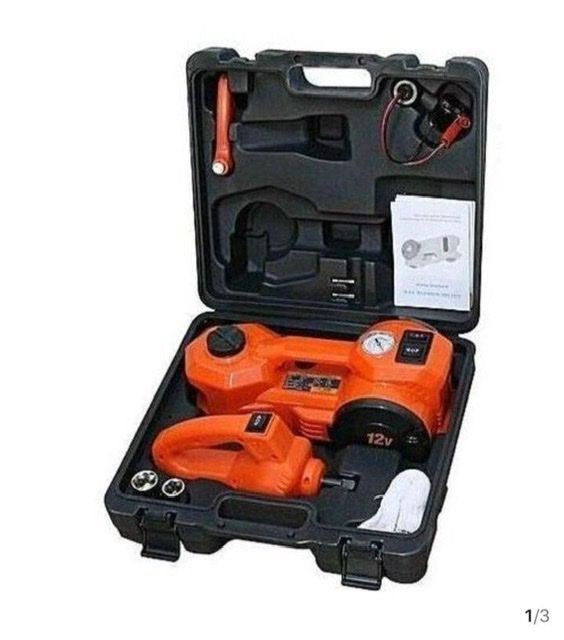 3in1 Big 7Ton, Auto Electric  Hydraulic Floor Jack / Tire Inflator Pump /wrench