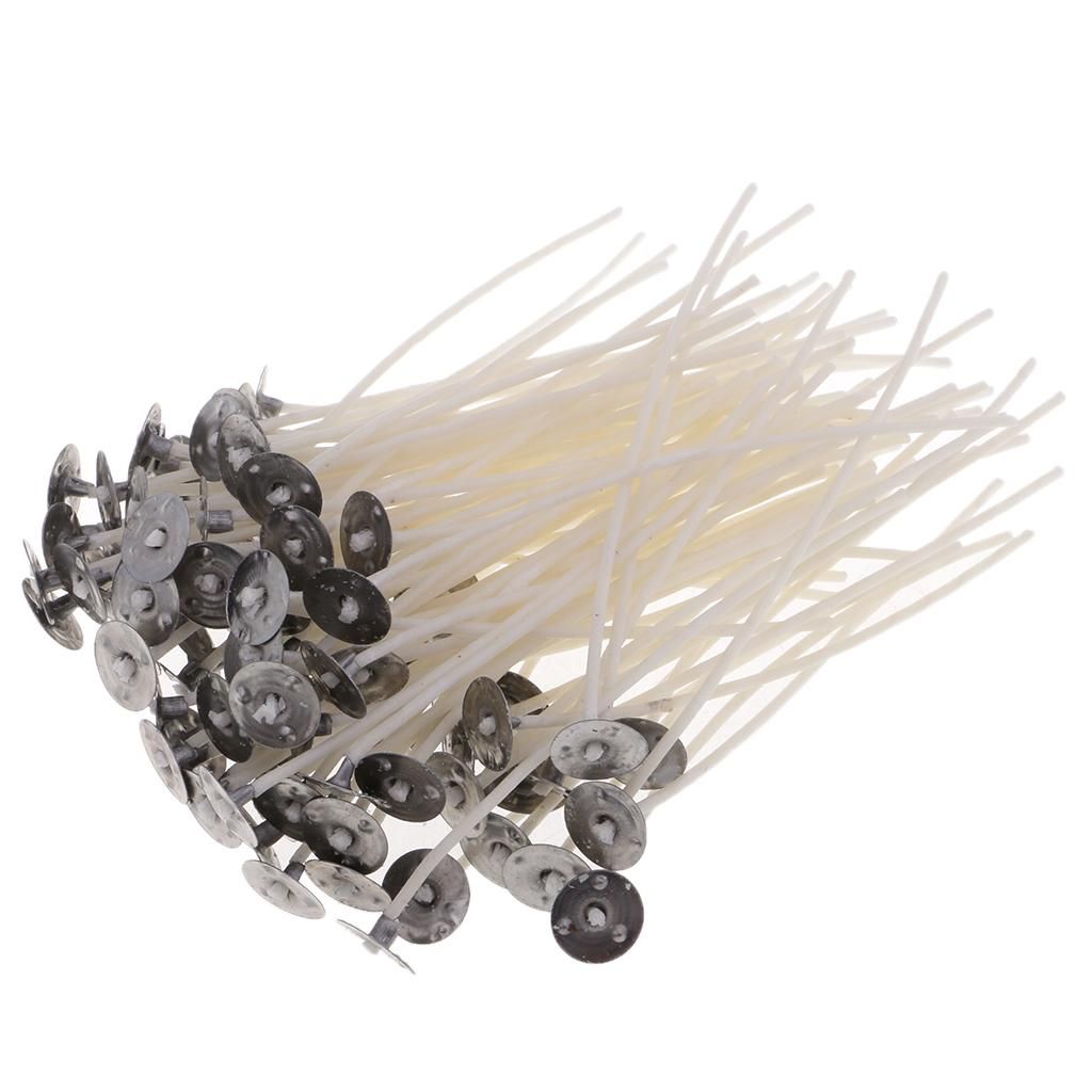 100pcs White Cotton Candle Wicks Core Pre Waxed With