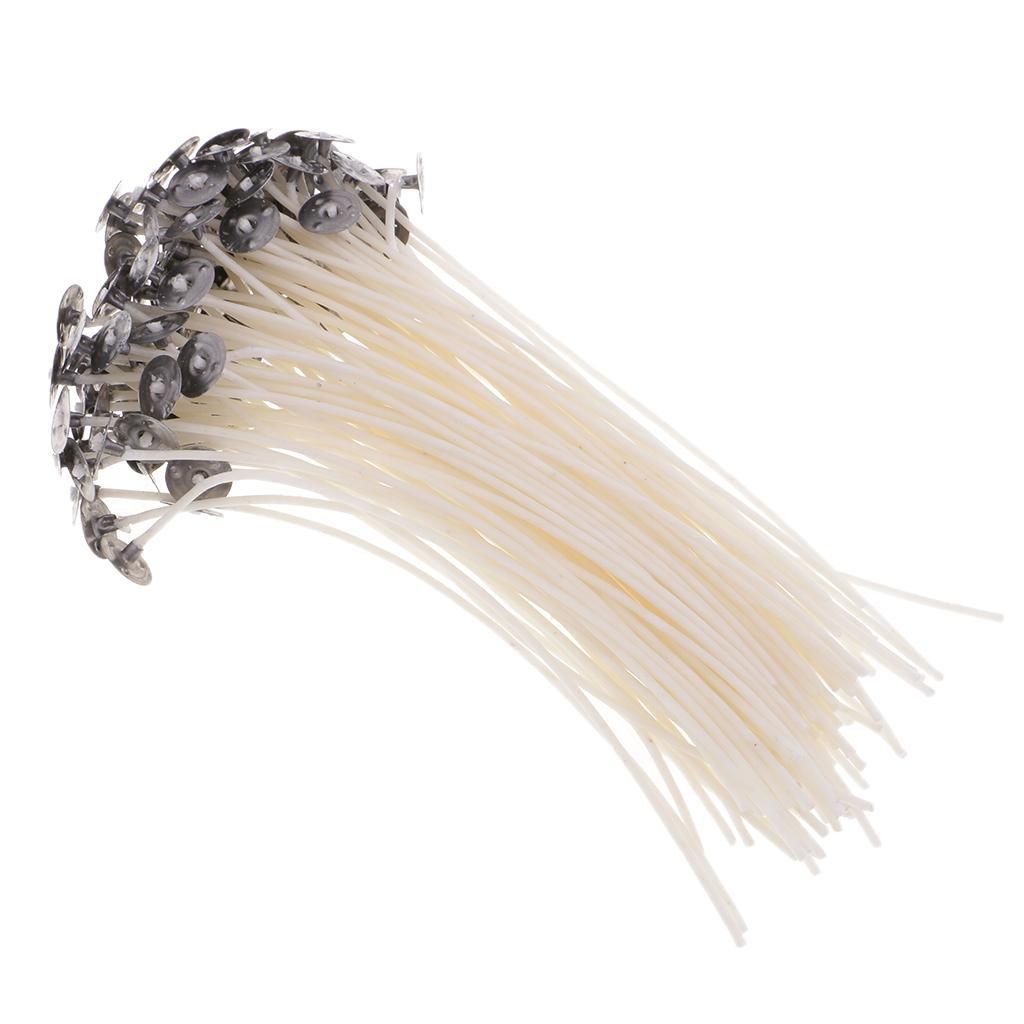 100pcs White Cotton Candle Wicks Core Pre Waxed With
