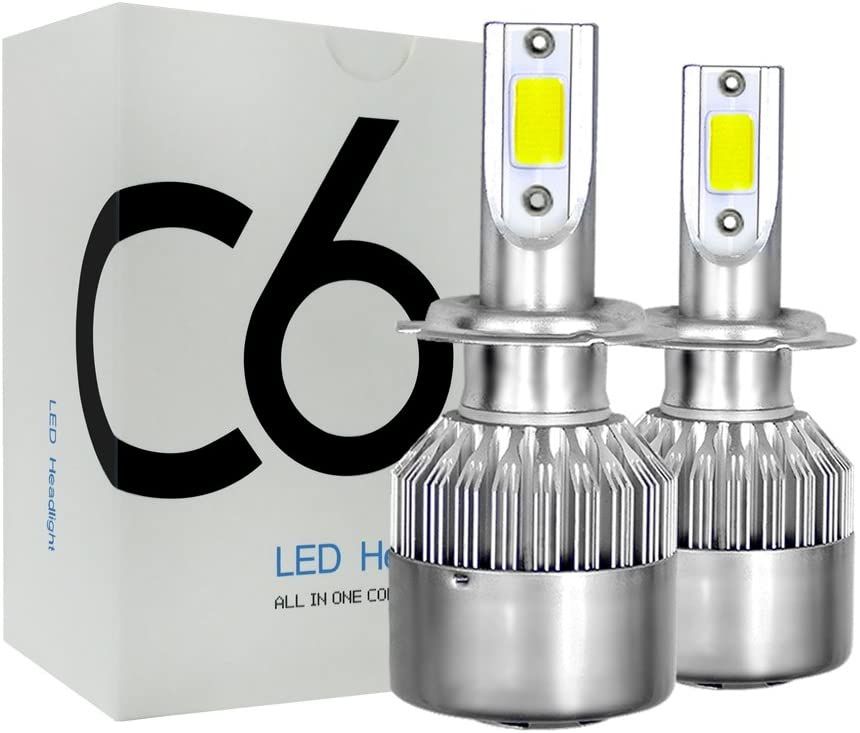 H7  36W 3800lm LED Headlight Pair, 6000K Turbo Light Kit