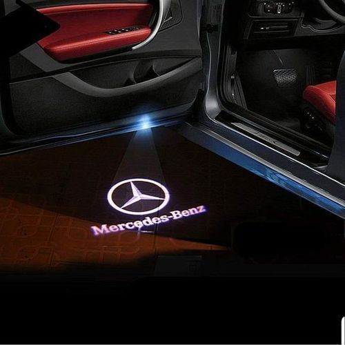 3D Ghost Shadow Door Logo Brand Light For Mercedes Benz