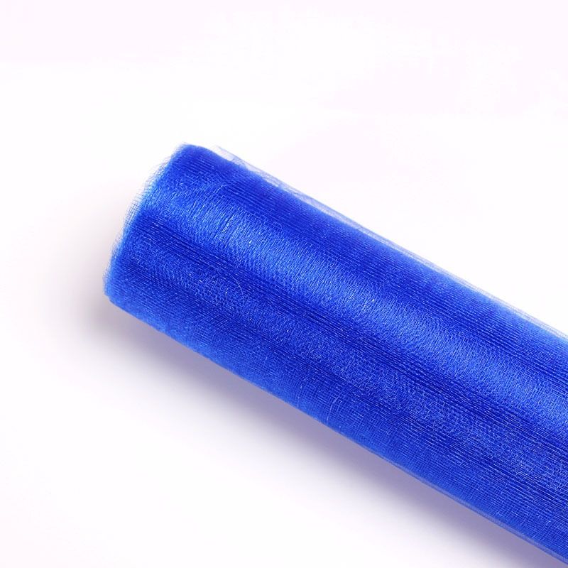 5M 10M Tulle Roll Crystal Fabric Organza Tulle Roll Spool Wedding Decoration Birthday Party Kid Baby Shower Christmas Decoration Royal Blue