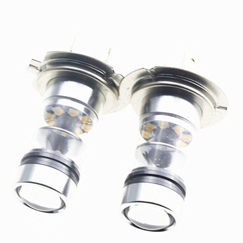 Car Vehicle White H7 100W LED 20-SMD Projector Fog Driving