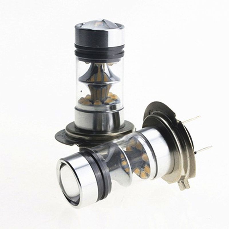 Car Vehicle White H7 100W LED 20-SMD Projector Fog Driving