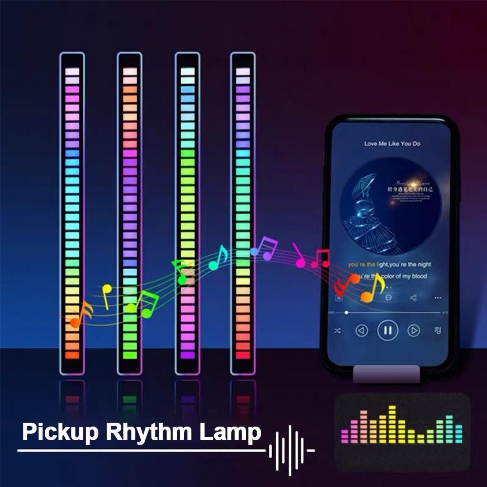 Music Rhythm Sensor Lamp For Gaming Room Computer Monitor Decor RGB LED Light Strips Fancy Decorative Luminaires