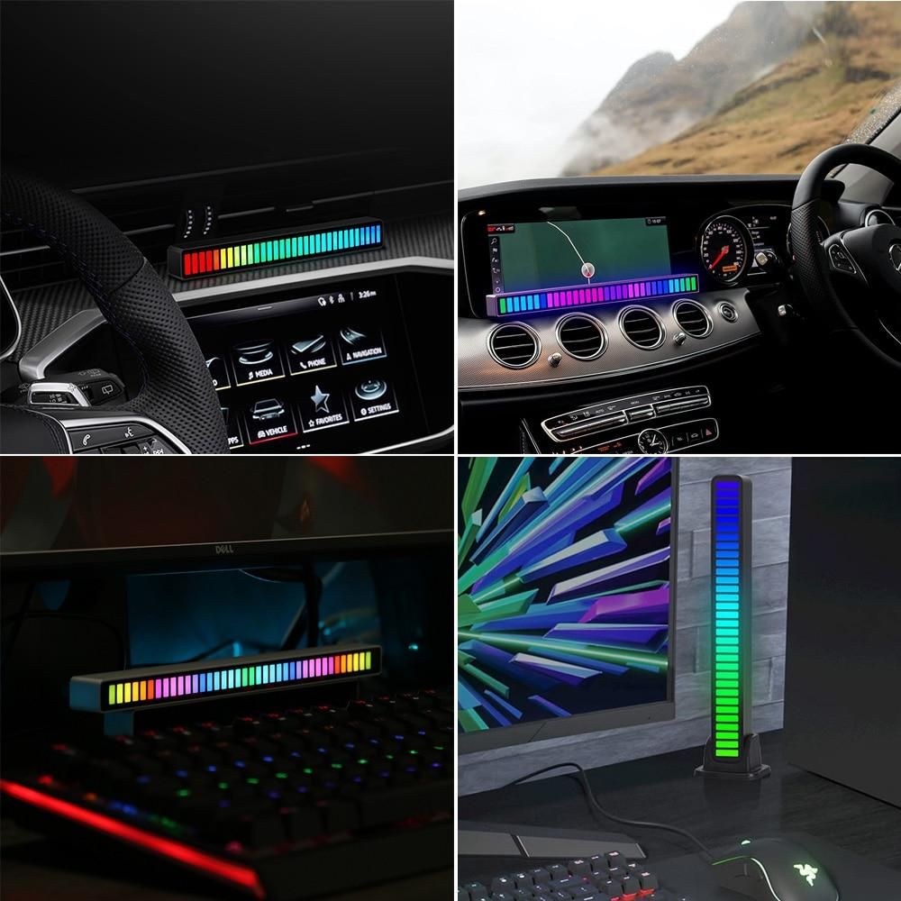 Music Rhythm Sensor Lamp For Gaming Room Computer Monitor Decor RGB LED Light Strips Fancy Decorative Luminaires