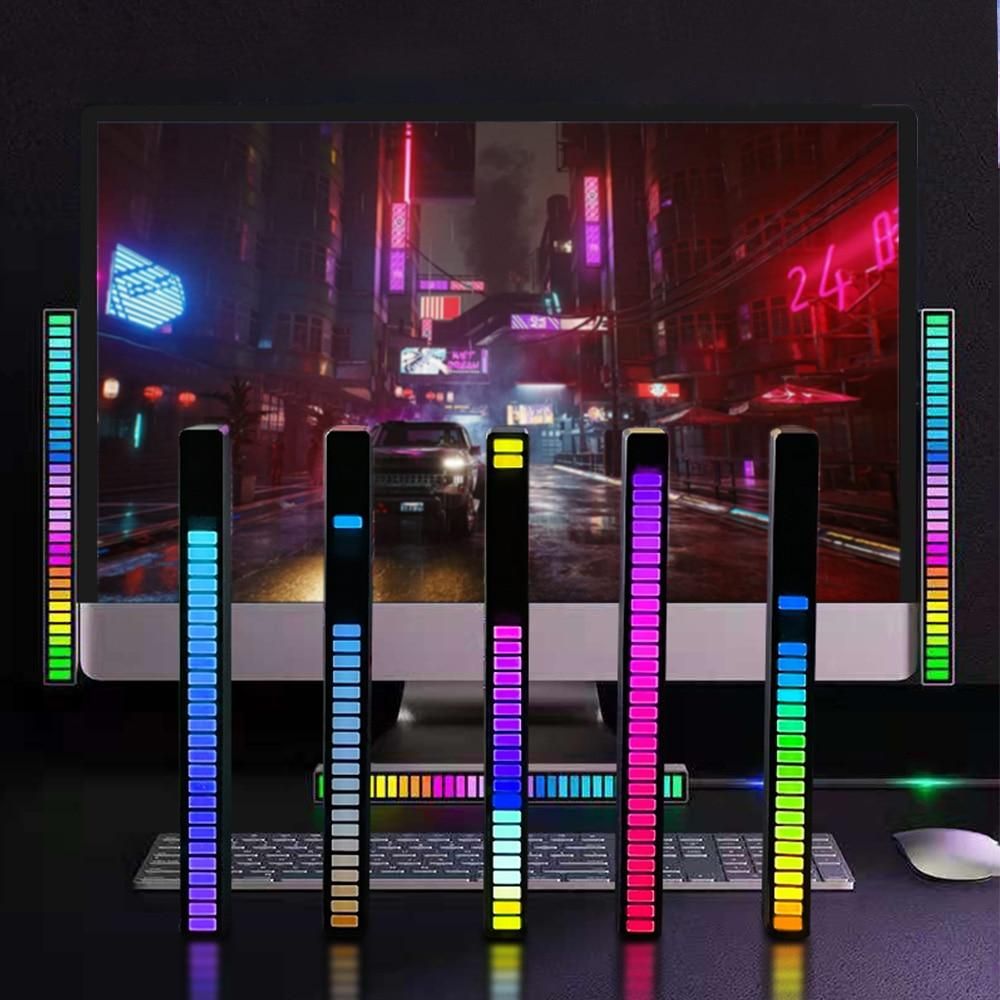 Music Rhythm Sensor Lamp For Gaming Room Computer Monitor Decor RGB LED Light Strips Fancy Decorative Luminaires