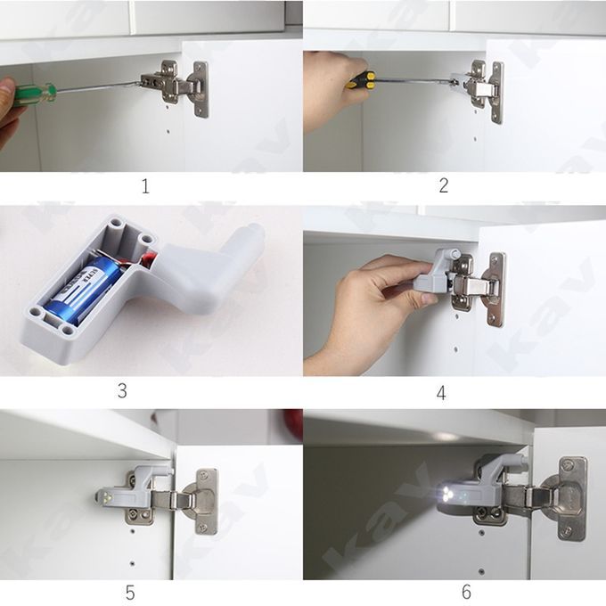 2PCs LED Under Cabinet Light Universal Wardrobe Light Sensor