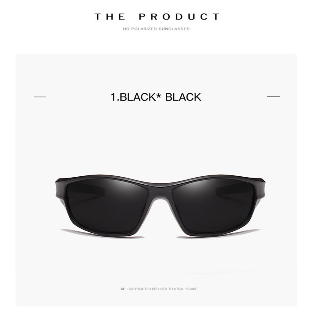 Cycling Polarized  Bike Outdoor Sports AntiUV Sunglasses Black