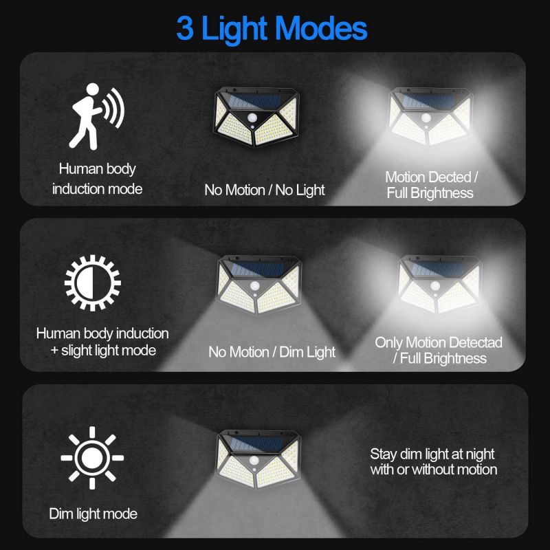 Outdoor LED Waterproof Security Wall Small Night Light Motion Sensor Wall Light (2 Sets)