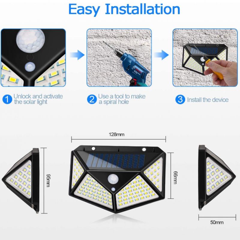Outdoor LED Waterproof Security Wall Small Night Light Motion Sensor Wall Light (2 Sets)
