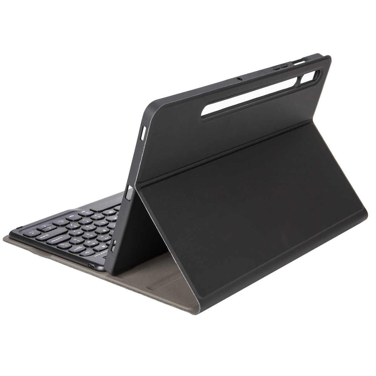 Bluetooth Keyboard Leather Case For Samsung Galaxy Tab S8 11 Inch SM-X700 / SM-X706 & S7 11 Inch SM-X700 / SM-T875(Black)