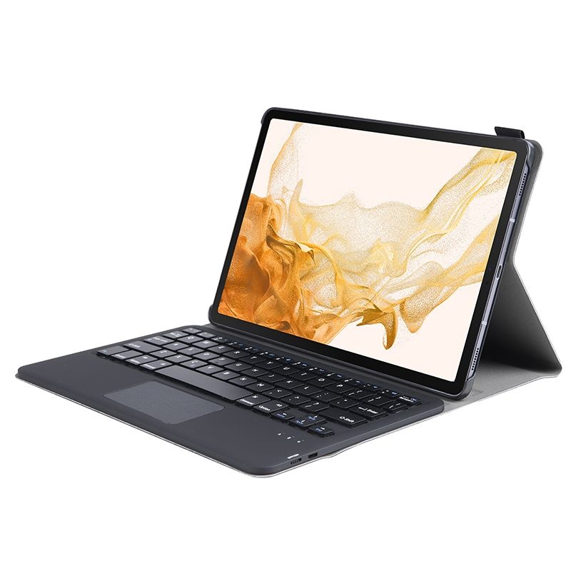 Bluetooth Keyboard Leather Case For Samsung Galaxy Tab S8 11 Inch SM-X700 / SM-X706(Blue)