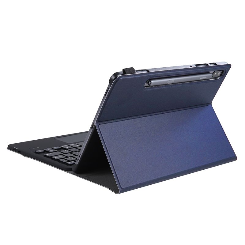 Bluetooth Keyboard Leather Case For Samsung Galaxy Tab S8 11 Inch SM-X700 / SM-X706(Blue)