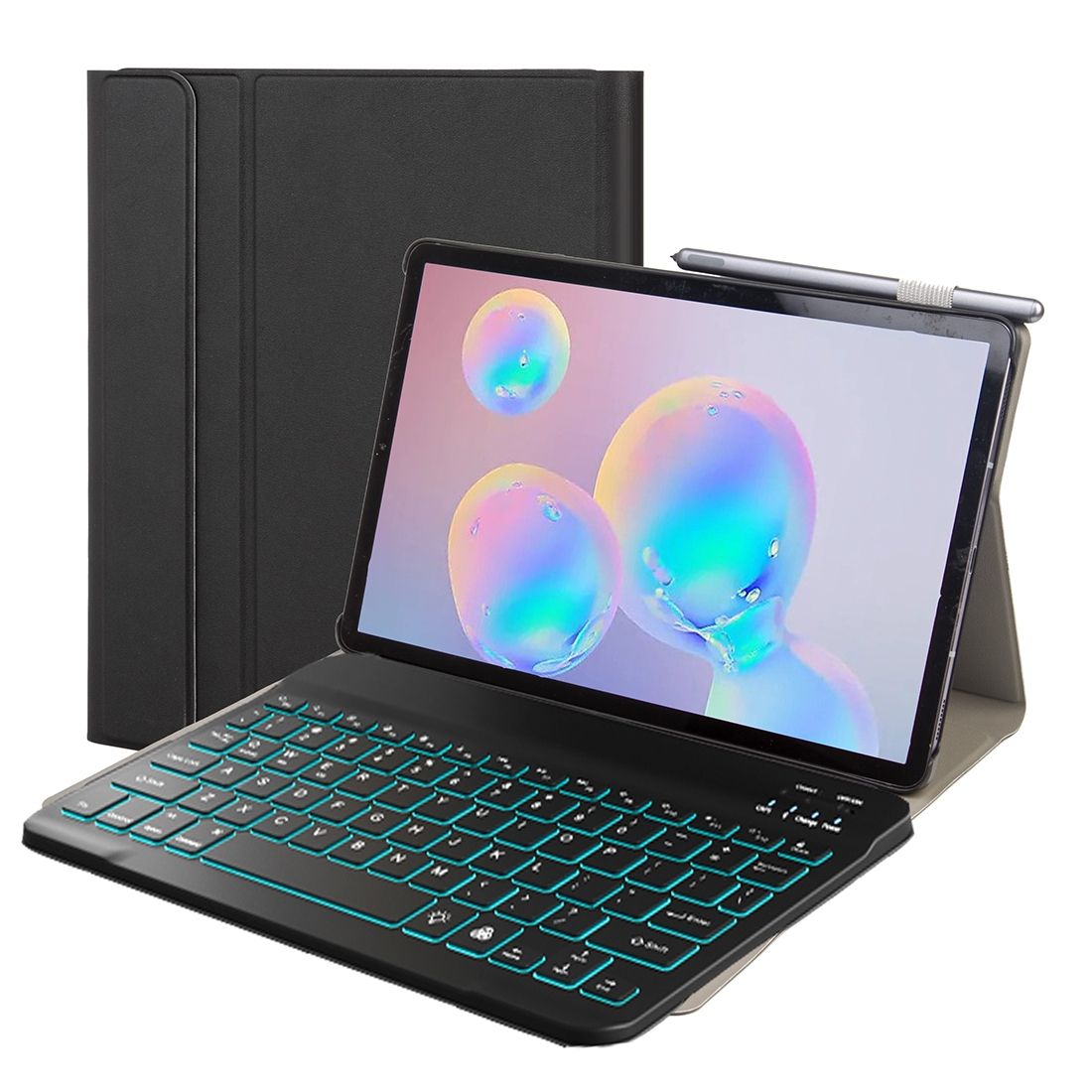 DY-M10P For Lenovo Smart Tab M10 HPD Plus TB-X606F 10.3 Inch 2 In 1 Removable Magnetic ABS Bluetooth Keyboard + Protective Leather Case With Stand & Sleep / Wake-up & Pen Holder(Black)