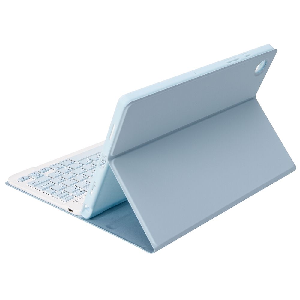 Ultra Thin Bluetooth Keyboard Leather Case For Samsung Galaxy Tab A8 10.5 2021 SM-X200 / SM-X205(White Ice)