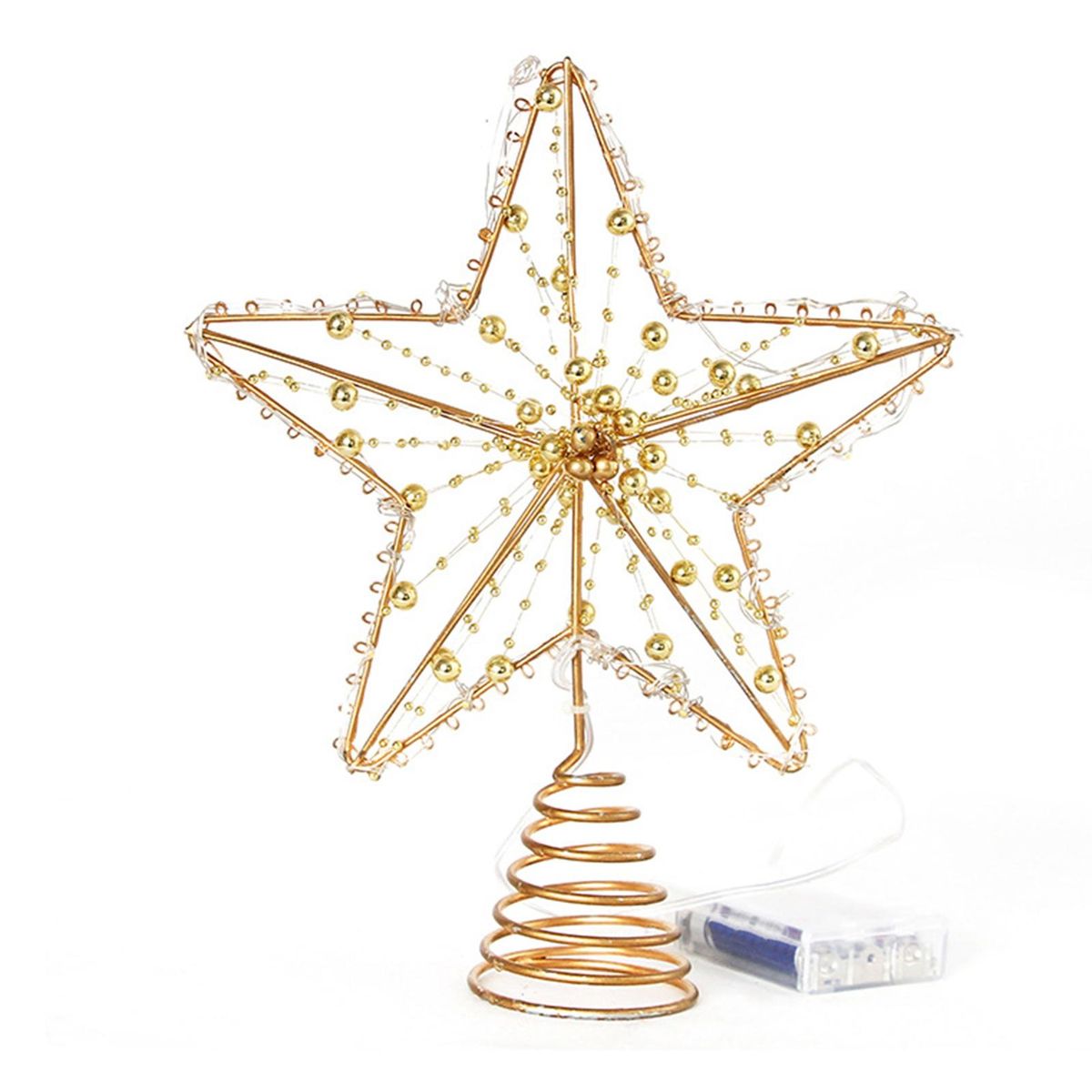 Led Tree Top Decor Sparkling Starlight Christmas Tree Topper Rose Gold