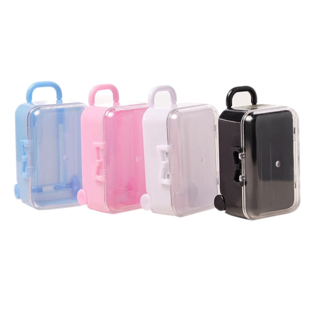 Pink mini roller travel suitcase candy box personality creative wedding candy box luggage trolley case candy toy small storage box