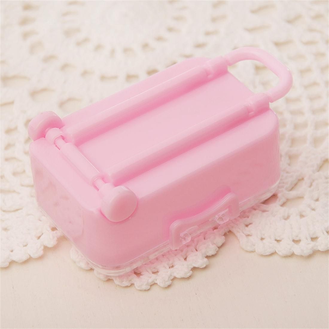 Pink mini roller travel suitcase candy box personality creative wedding candy box luggage trolley case candy toy small storage box