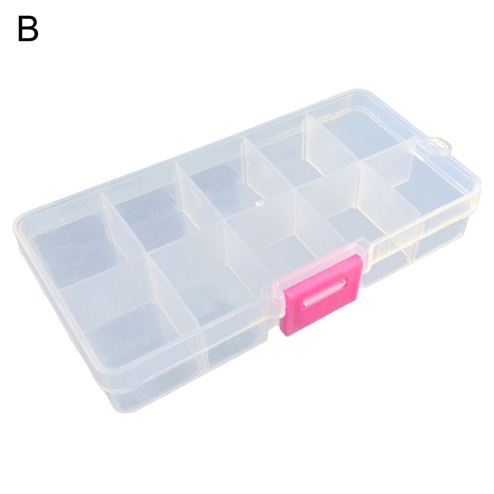 10 Grids Transparent Beads Screws Bit Parts Jewelry Holder Tool Case Storage Box