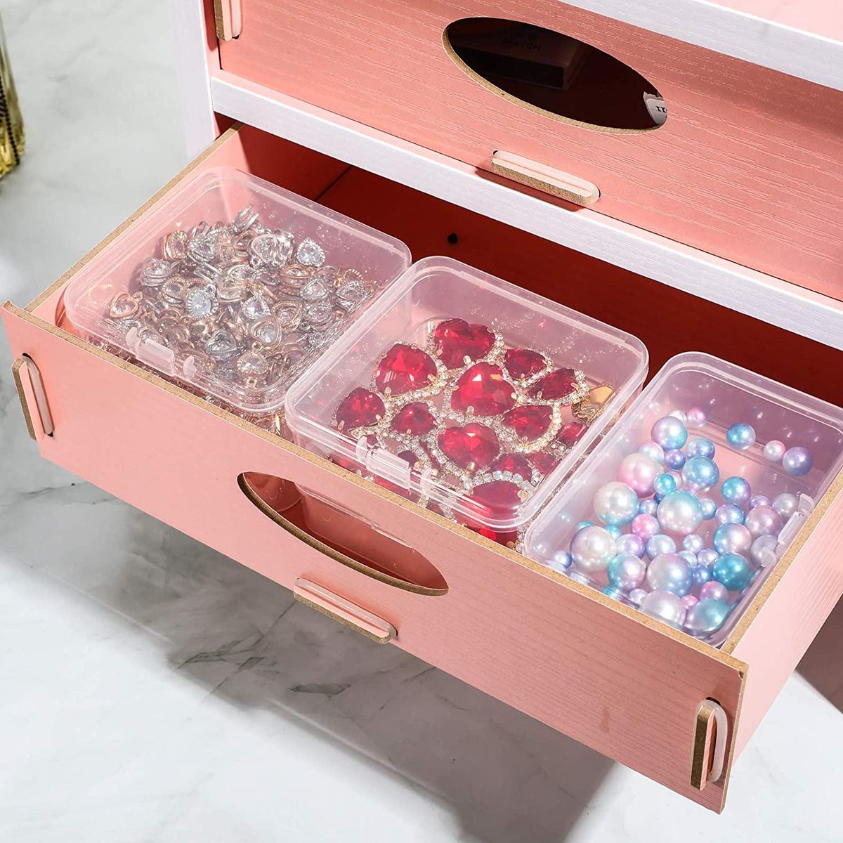 6 Pieces Mini Plastic Clear Storage Box for Collecting Small Items, Beads, Jewelry, Business Cards