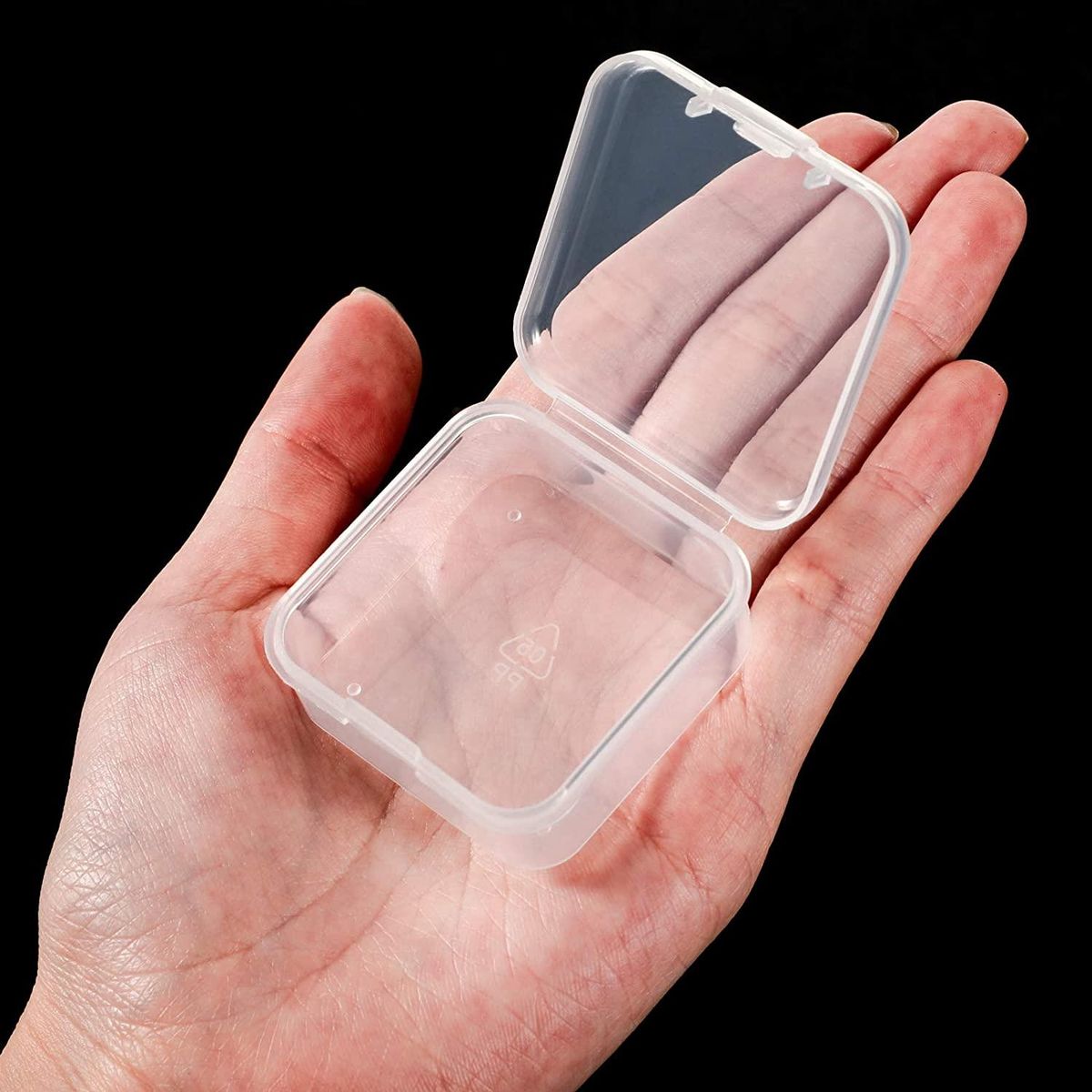 6 Pieces Mini Plastic Clear Storage Box for Collecting Small Items, Beads, Jewelry, Business Cards