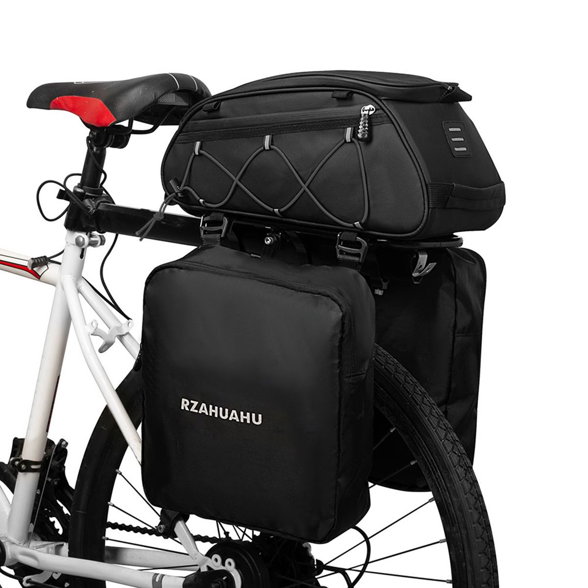 3-In-1 Bike Rack Bag Trunk Bag Waterproof Bicycle Rear Seat
